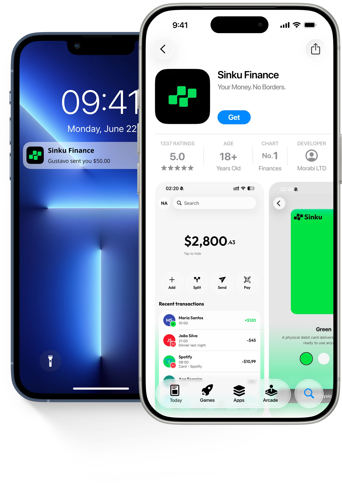 Sinku app interface
